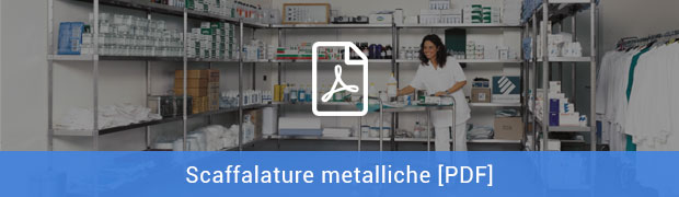 Scheda per scaffalature metalliche